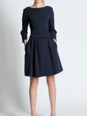 The Fold London Camelot Dress Women  Long Sleeve Knit Stretch Size:16